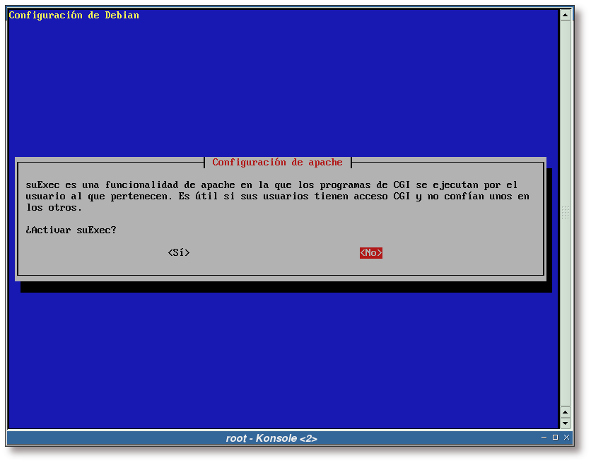 ¿Activar suExec?